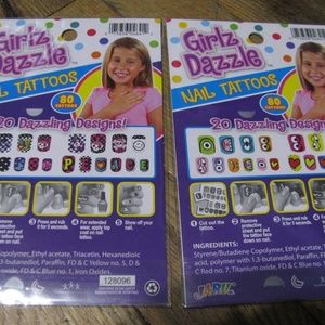 Girlz Dazzle nail Tattoos; 2 packages